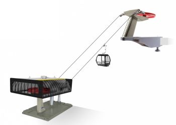 JC84383 - Skilift met gondellift Zwart en geel