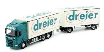 TEK85088 - Scania R Highline 6x2 bakwagen met 1+1-assige trailer