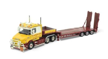 TEK85268 - SCANIA Serie 4 Torpedo 6x4 met 3-assige OVERLAND dieplader