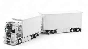 TEK85554 - SCANIA Next Generation highline 6x4 bakwagen met 2+2-assige oplegger TELHAUG