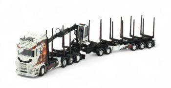 TEK86489 - SCANIA Next Generation 770S highline 8x4 bakwagen met 2+3-assige houtoplegger ANGEBY AKERI