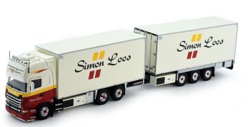 TEK81414 - SCANIA R730 V8 Topline 6x2 bakwagen met SIMON LOOS 3-assige aanhanger