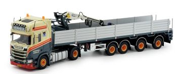 TEK82094 - SCANIA Next generation 4x2 met 4-assige dieplader en VERHEUL laadkraan