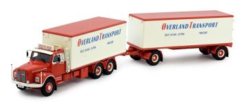 TEK82117 - SCANIA LS76 6x4 bakwagen met aanhanger 2 Assen OVERLAND