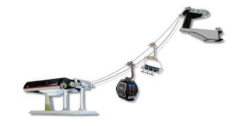 JC84394 - Skilift met gondel en stoeltjeslift Zwart en grijs