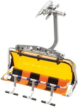 JC86150 - Oranje en zwarte 6-persoons stoeltjeslift