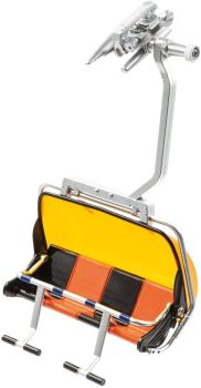 JC87150 - 4-persoons stoeltjeslift zwart en oranje oranje bubbel