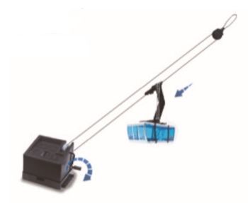 JC89094 - Skilift met 1 zwarte manuele gondel