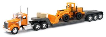 NEW10623 - KENWORTH W900 6x4 met 3-assige oplegger en lader