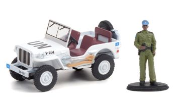 GREEN97110-A - JEEP WILLYS met bewaker in blister