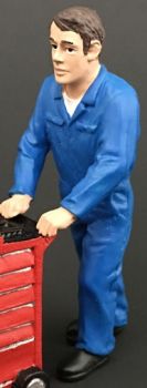 ADF32111 - Monteur in een blauwe jas