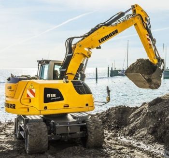 AT3200143 - Graafmachine LIEBHERR A918 Compact Litronic Mitas banden - ZOMAAR BESCHIKBAAR