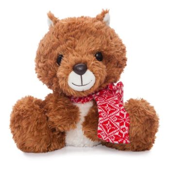 AUR09870 - Knuffel eekhoorn - 22 cm