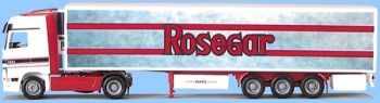 AWM71102 - MERCEDES Actros 4x2 Met koelwagen 3 Assen "ROSEGAR" Schaal: 1/87
