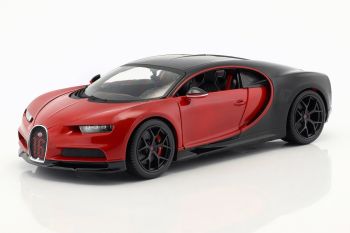 BUR11040RO - BUGATTI Chiron Rood en zwart