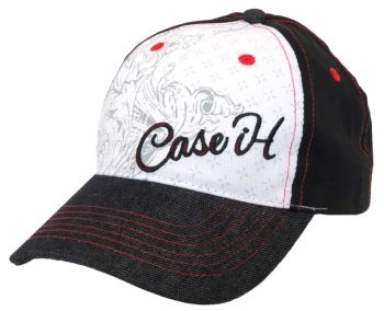 CAS253849 - CASE IH-pet voor dames; zwart en wit