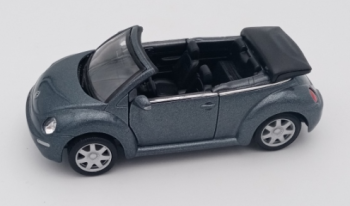 WEL2035GR -  VOLKSWAGEN NEW BEETLE Grijze metalen auto wrijvingsmodel verkocht zonder doos