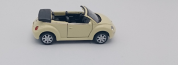 WEL2035WH - VOLKSWAGEN NEW BEETLE Metallic witte cabriolet wrijvingsmodel verkocht zonder doos