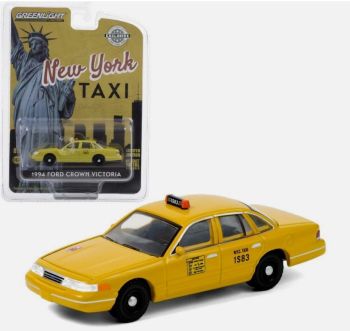 GREEN30206VERT - FORD Crown Victoria TAXI NEW YORK onder blister Groene velgen