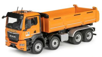 CON81255/04 - MAN TGS NN 8x4 kipper Meiller Geel