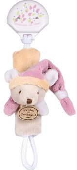 DC2509SOUROSE - Fopspeenclip - Roze en beige muis