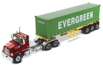 DCM71049 - WESTERN STAR 4700SB 6x4 met containerdrager en 40 Feet container EVERGREEN