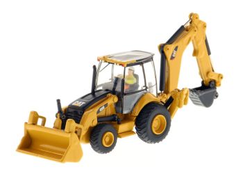 DCM85263 - CATERPILLAR 450E graaflaadmachine met bestuurder en metalen bak
