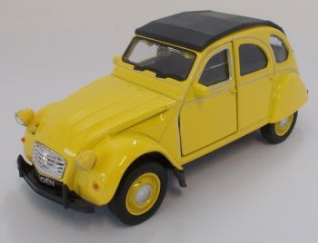 WEL2CVSANSBOITEC - CITROEN 2CV geel frictiemodel verkocht zonder doos