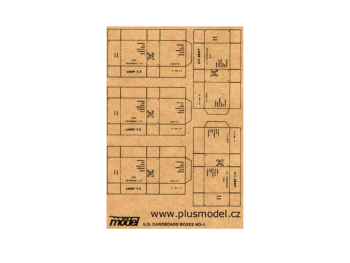 PLS009 - 5 miniatuur dozen van het Amerikaanse leger om in elkaar te zetten voor diorama afmetingen van een doos 2 x 2 x 1cm