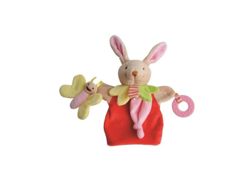 DC3005LAPIN - Rood Konijn Marionet 30 cm