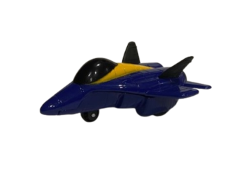 NEW01277G - Wrijving blauw en geel gevechtsvliegtuig