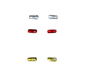 ART04370J - 2 gele rechthoekige koplampkussens 1x3 mm