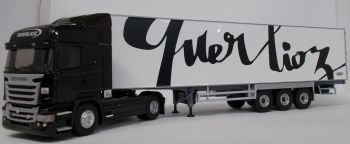 ELI116238 - SCANIA Streamline Highline 4x2 met semi-gekoeld CHEREAU 3 assen transport Querlioz