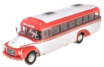 G1255072 - Zweedse lijnbus VOLVO B375 1957 wit en oranje