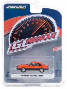 GREEN13290-C - FORD Mustang Cobra 1979 oranje GL Muscle Series verkocht in blister