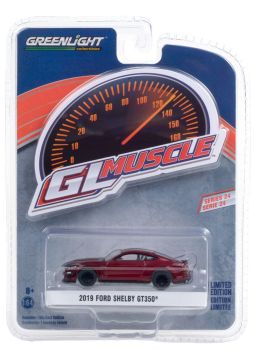 GREEN13290-E - FORD Shelby GT350 2019 metallic rood GL Muscle Series verkocht in blister