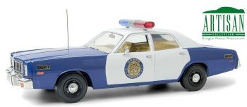 GREEN19096 - PLYMOUTH Fury 1975 Osage County Sheriff blauw en wit