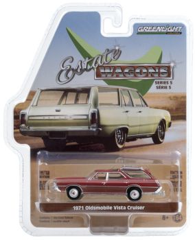 GREEN29990-D - OLDSMOBILE Vista Cruiser stationwagon 1971 rood verkocht in blisterverpakking