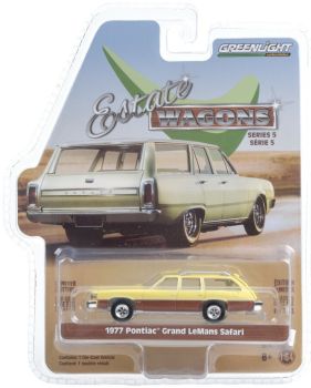 GREEN29990-E - PONTIAC Grand LeMans Safari break 1977 geel en bruin verkocht in blisterverpakking