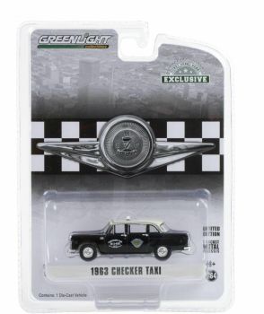 GREEN30207 - CHECKER MOTORS MARATHON A11 1963 zwarte taxi wit dak verkocht in blister