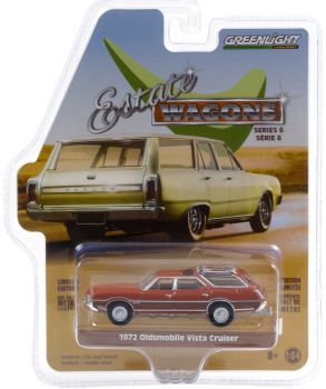 GREEN36010-C - OLDSMOBILE Vista Cruiser stationwagon 1972 bruin Estate Wagons serie verkocht in blisterverpakking