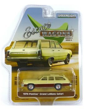 GREEN36010-D - PONTIAC Grand LeMans Safari break 1976 crème en hout Estate Wagons serie verkocht in blisterverpakking
