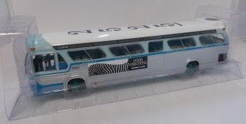 GREEN86544VERT - GENERAL MOTORS 1960S THD #2525 bus uit de film uit 1994 Speed Green Metal Version groen wiel en chassis