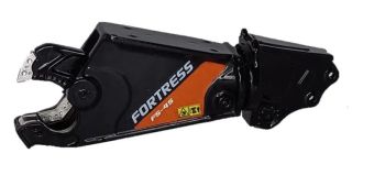 GF118-2-B - FORTRESS FS45-R Zwarte schrootschaar met giekondersteuning voor graafmachines tot 25 ton