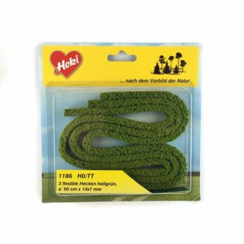 HEK1186 - 3 Flexibele lichtgroene hagen - 14x7 mm - 50 cm lang.