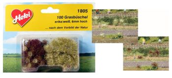 HEK1805 - Set van 10 graspollen wit en lila bloemen 6mm