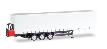 HER076784 - SCHMITZ 3-assige dekzeilaanhanger met heftruck