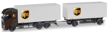 HER308823 - VOLVO FH Globetrotter 6x2 bakwagen UPS met 2-assige aanhanger