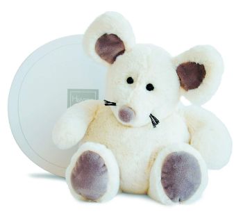 HO2584 - BOULIDOUX Pluche Muis - Wit