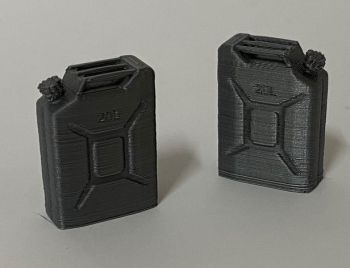 IP52 - 2 x Grijze benzine jerrycans – In miniatuur